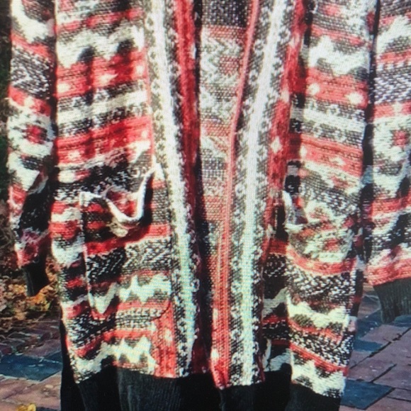 Multicolor Patterned Cardigan - Picture 2 of 3